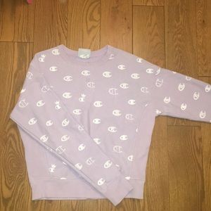 Reverse Weave All-Over Logo Crew WL750P